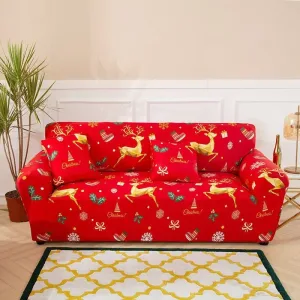 Christmas Gold - Housse de Canapé Extensible