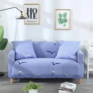Bleu Ivory Gull - Housse de Canapé Extensible