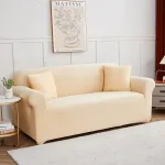 housse de canapé élastique beige