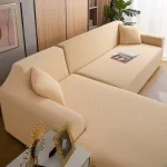 housse de canapé élégante beige imperméable