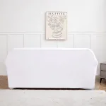 housse de canapé extensible en tissu blanc