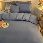 linge de lit bleu charrette