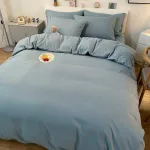 housse de couette de luxe bleu ciel