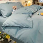 housse de couette bleu ciel pour lit double