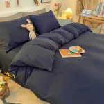 housse de couette bleu marine douce