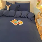 housse de couette chic bleu marine