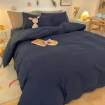 housse de couette résistante bleu marine