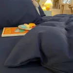 housse de couette moderne bleu marine
