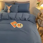 housse de couette élégante bleu turquin