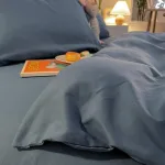 bleu turquin housse de couette réversible