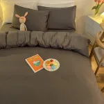 housse de couette haut de gamme gris