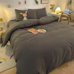 housse de couette facile à entretenir gris