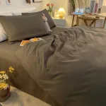 housse de couette modernité gris foncé