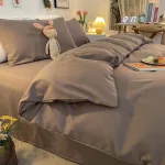 housse de couette en coton gris
