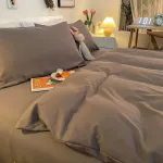 housse de couette assortie gris