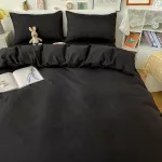 housse de couette en coton noir