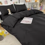 housse de couette noire élégante