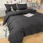 housse de couette de luxe noire