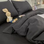 housse de couette noire pour lit double