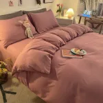 housse de couette de luxe rose