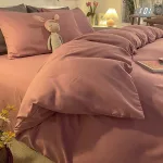 parure de lit rose haut de gamme