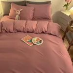 housse de couette douce rose
