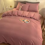 housse de couette rose pour chambre