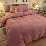 housse de couette moderne rose