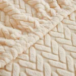 housse de coussin en polaire doux motif wool