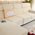 housse polaire coussins motif palmier