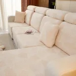 Housse pour coussins de canapé en polaire avec motif bear