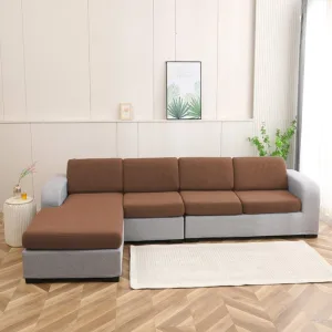 Marron clair - Housse pour coussin de canapé imperméable