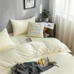 drap housse et housse de couette blanc cassé