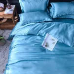 housse de couette et taies bleu ciel