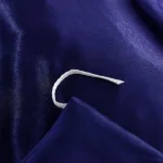 drap housse satin brillant bleu foncé