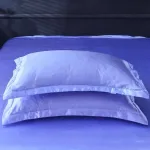 parure satin bleu lavande