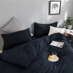 drap housse en jersey bleu marine