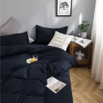 housse de couette design bleu marine