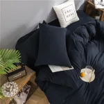 ensemble drap housse et housse de couette bleu marine