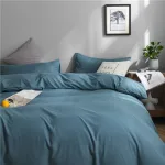 drap de lit bleu persan