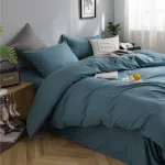 housse de lit bleu persan