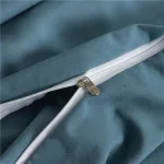 drap housse et taies d'oreiller bleu