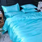 ensemble de draps bleu turquoise