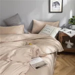 housse de couette en coton café