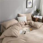 drap housse doux café