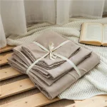 drap housse café pour lit deux places