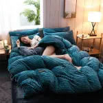 parure de lit bleu turquoise