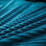 couvre lit bleu turquoise velours