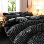 taies d'oreiller en velours noir