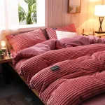 ensemble de literie rose velours